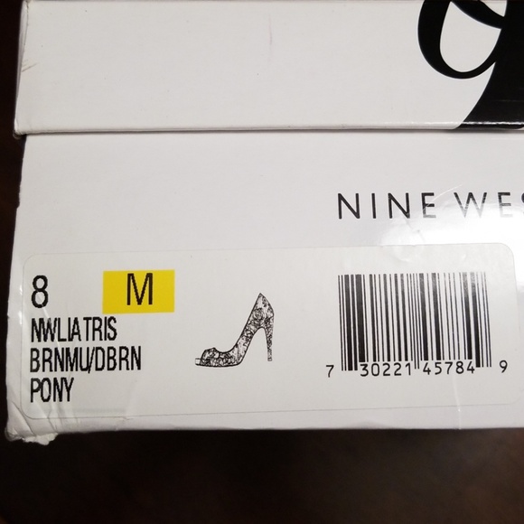 Nine West Giraffe Peep Toe Heels 8M - Picture 8 of 15